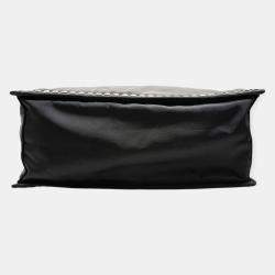 Prada Re-Nylon Black and Blue Riveted Tote Bag
