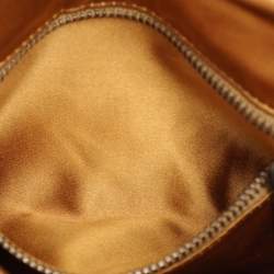 Pre Owned Prada Gold Satin Chain Baguette Shoulder Bag