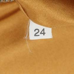 Pre Owned Prada Gold Satin Chain Baguette Shoulder Bag