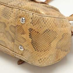 Prada Metallic Python Frame Satchel
