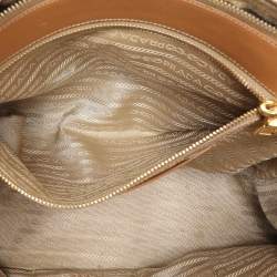 Prada Caramel Saffiano Lux Leather Large Galleria Double Zip Tote