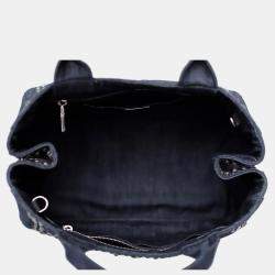 مملوكة مسبقًا حقيبة برادا دنيم مزينة بالكريستال وعينين بطريقتين