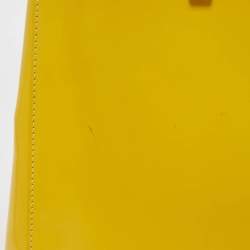 Pre Owned Prada Yellow Patent Leather Parabole Tote