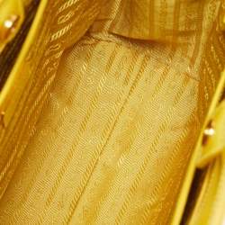 Pre Owned Prada Yellow Patent Leather Parabole Tote