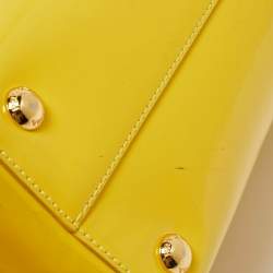 Pre Owned Prada Yellow Patent Leather Parabole Tote
