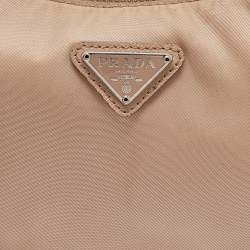 Prada Beige Nylon Re-Edition 2005 Baguette Bag