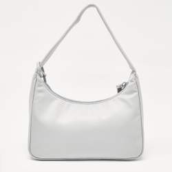 Pre Owned Prada Light Blue Nylon Re-Edition 2000 Shoulder Bag