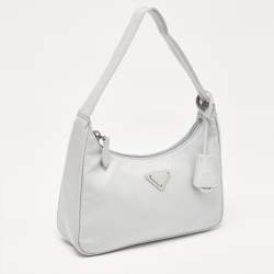 Pre Owned Prada Light Blue Nylon Re-Edition 2000 Shoulder Bag
