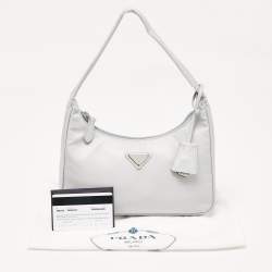 Pre Owned Prada Light Blue Nylon Re-Edition 2000 Shoulder Bag