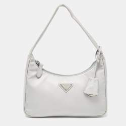 Pre Owned Prada Light Blue Nylon Re-Edition 2000 Shoulder Bag