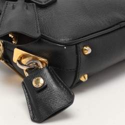 Pre Owned Prada Black Saffiano Lux Leather Mini Crossbody Bag