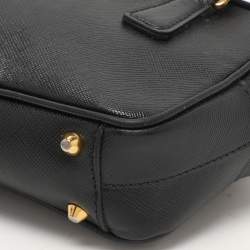 Pre Owned Prada Black Saffiano Lux Leather Mini Crossbody Bag