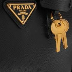 Pre Owned Prada Black Saffiano Lux Leather Mini Crossbody Bag