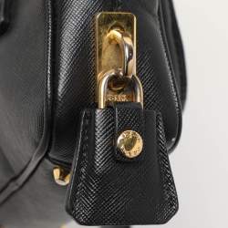 Pre Owned Prada Black Saffiano Lux Leather Mini Crossbody Bag