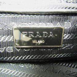 Prada Gray Khaki Brown Nylon Landscape Painting Backpack