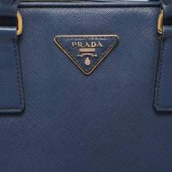 Prada Navy Blue Saffiano Lux Leather Medium Promenade Bag