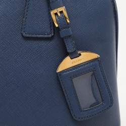 Prada Navy Blue Saffiano Lux Leather Medium Promenade Bag