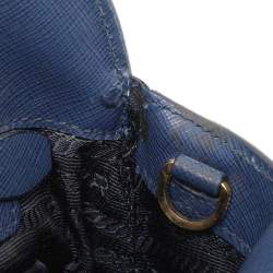 Prada Navy Blue Saffiano Lux Leather Medium Promenade Bag