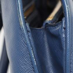 Prada Navy Blue Saffiano Lux Leather Medium Promenade Bag