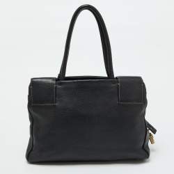 Prada Black Leather Vintage Satchel