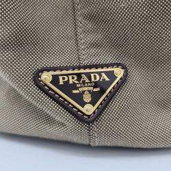 Pre Owned Prada Brown Fabric tote and shoulder bag