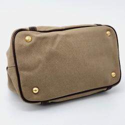 Pre Owned Prada Brown Fabric tote and shoulder bag