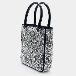 Pre Owned Prada Black Satin Crystal tote bag