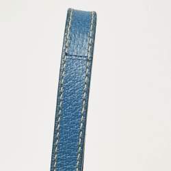 Prada Blue Cinghiale Leather Flap Shoulder Bag