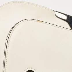 Pre Owned Prada Black/White Leather Sidonie Shoulder Bag