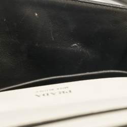 Pre Owned Prada Black/White Leather Sidonie Shoulder Bag