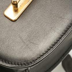 Pre Owned Prada Black Leather Cahier Flap Crossbody Bag