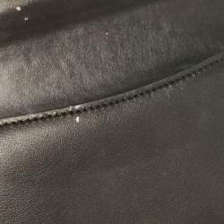 Pre Owned Prada Black Leather Cahier Flap Crossbody Bag