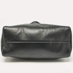 Prada Black Leather Signaux Shoulder Bag