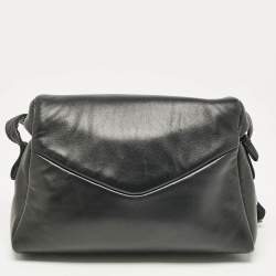 Prada Black Leather Signaux Shoulder Bag