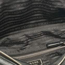 Prada Black Leather Signaux Shoulder Bag