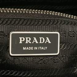 Prada Black Leather Signaux Shoulder Bag