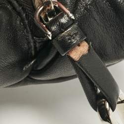 Prada Black Leather Signaux Shoulder Bag