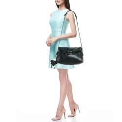 Prada Black Leather Signaux Shoulder Bag
