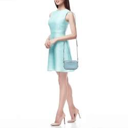 Prada Light Blue Saffiano Lux Leather Mini Camera Crossbody Bag