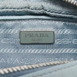 Prada Light Blue Saffiano Lux Leather Mini Camera Crossbody Bag