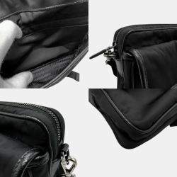 Prada Nylon Black Silver Shoulder Bag