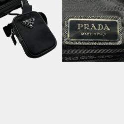 Prada Nylon Black Silver Shoulder Bag