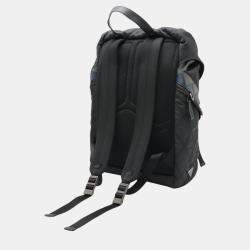 Prada Nero Black Antracite Grey Baltico Navy Quilted Nylon Backpack