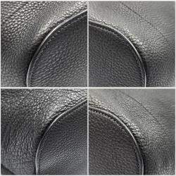 Prada Black Leather Bucket Bag