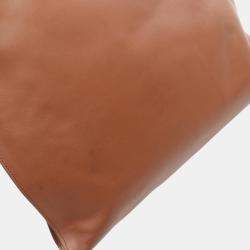 Prada Leather Brown Triangle Tote Bag