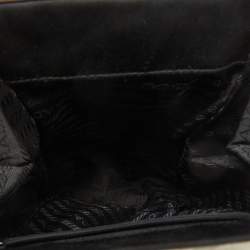 Pre Owned Prada Black Satin Vintage Raso Framed Tote
