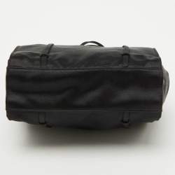 Pre Owned Prada Black Satin Vintage Raso Framed Tote
