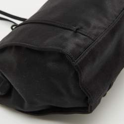 Pre Owned Prada Black Satin Vintage Raso Framed Tote