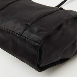 Pre Owned Prada Black Satin Vintage Raso Framed Tote