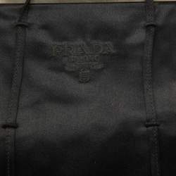 Pre Owned Prada Black Satin Vintage Raso Framed Tote